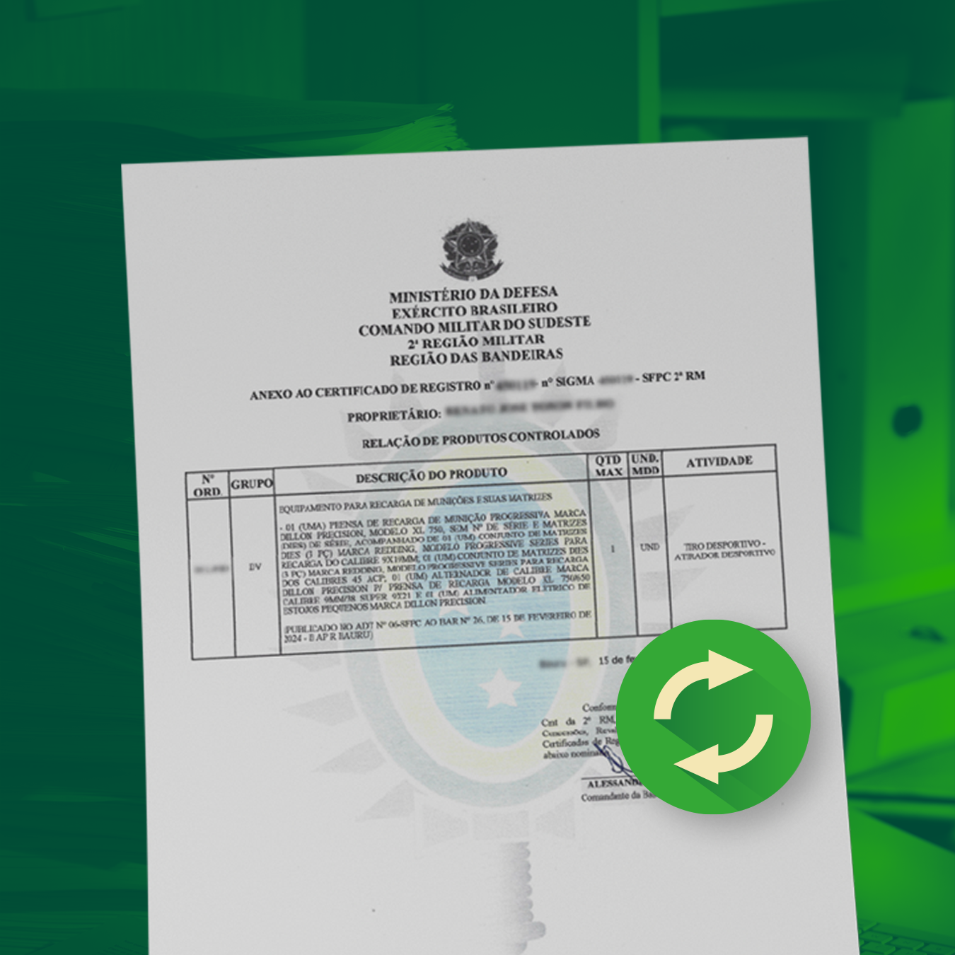 Transferência de Arma de Entidade de Tiro para Entidade de Tiro